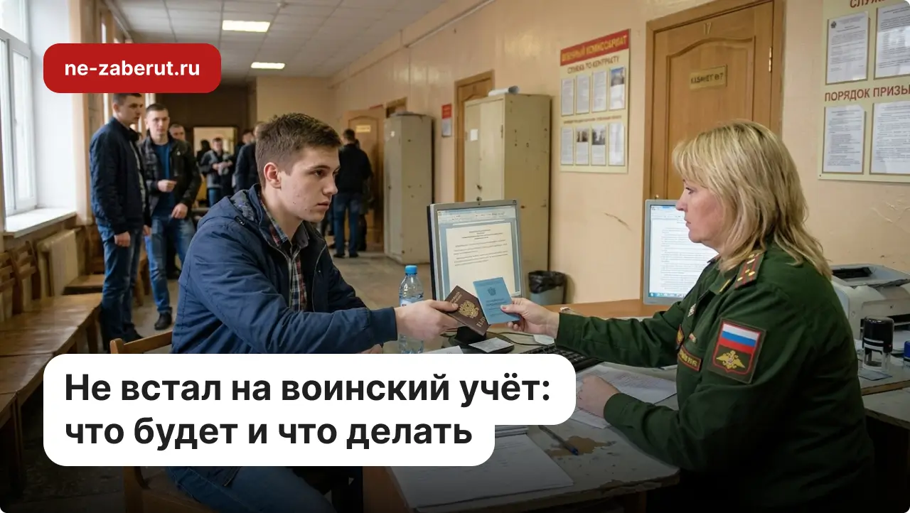 Молодой человек пришёл на постановку на воинский учёт в военкомат.