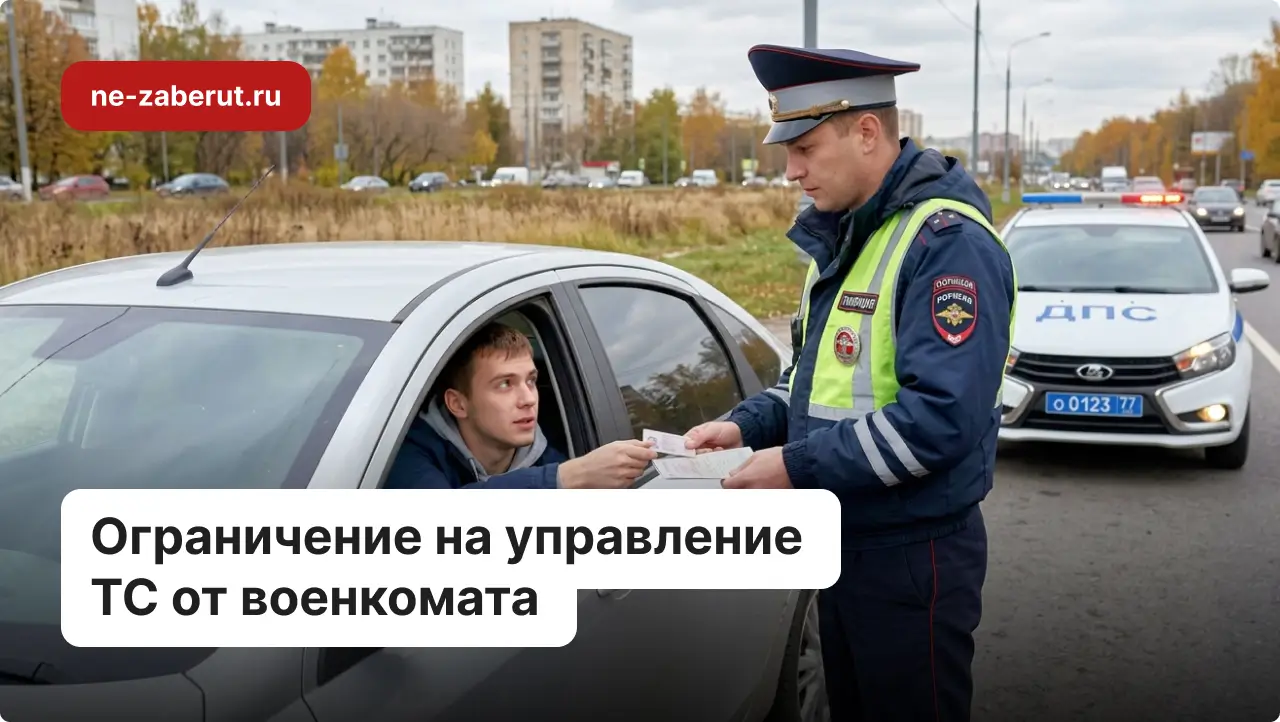 Сотрудник ДПС проверяет документы у водителя призывного возраста.