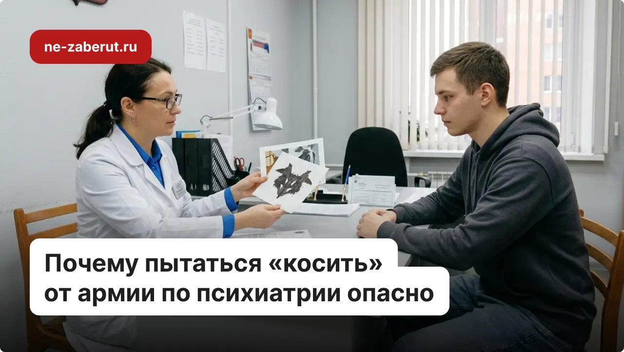 Призывник на медкомиссии в кабинете психиатра.