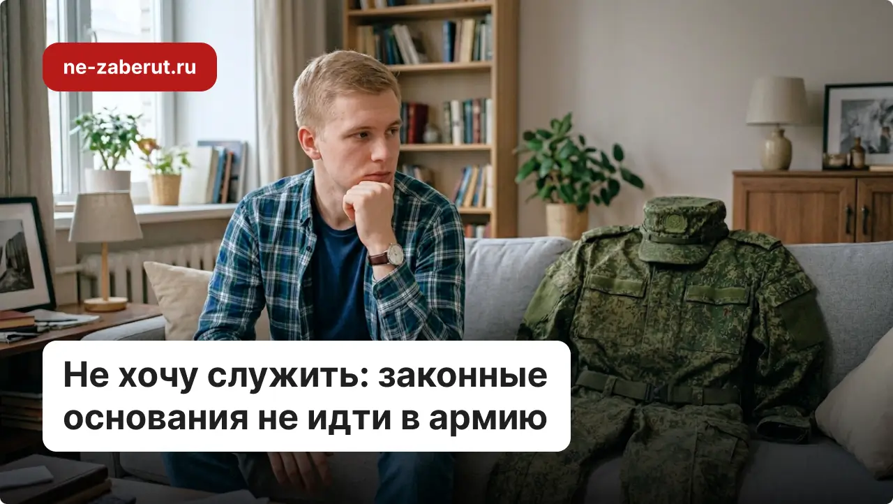 Призывник задумчиво сидит на диване рядом с камуфляжной формой срочника