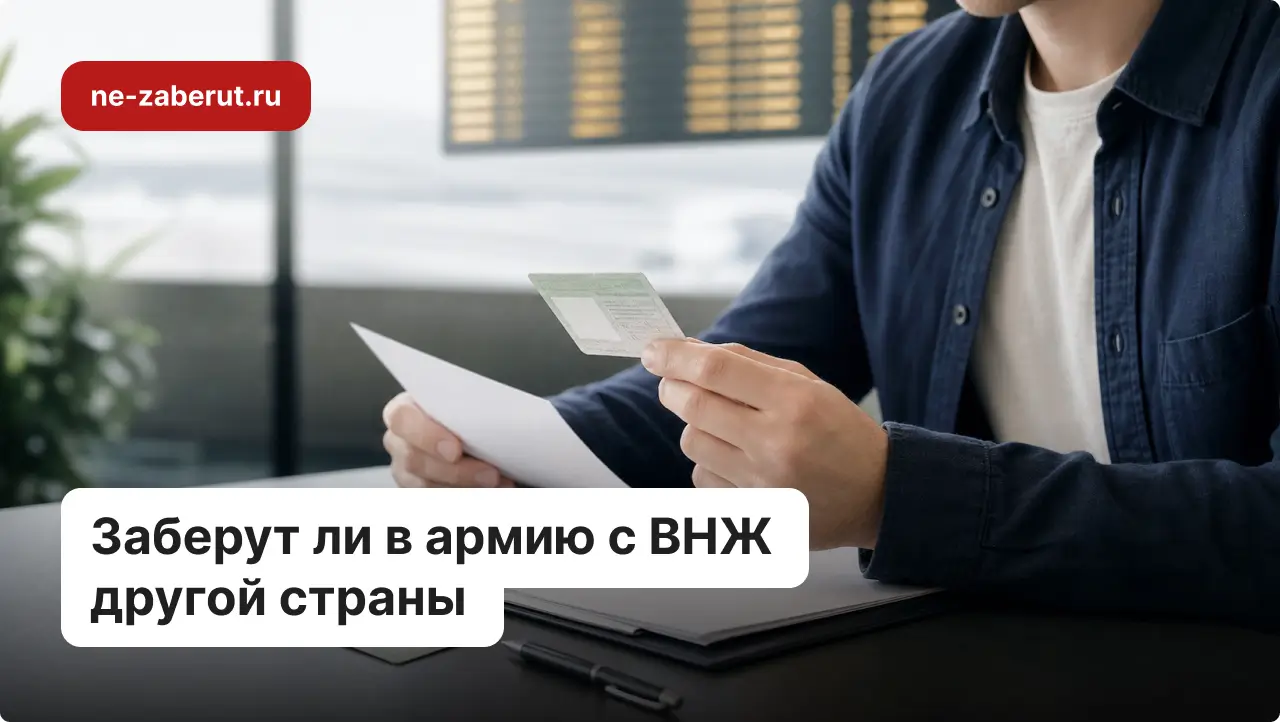 Призывник держит в руках документы и ВНЖ